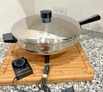 Vintage Farberware Stainless Steel 12" Electric Skillet Model B3000 Tested. Fixed Price $49.90.