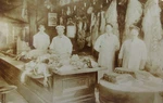 Vintage Butcher Shop Occupation Photo Meat Counter Beef Sides Bacon 1910-20S. Fixed Price $31.40.