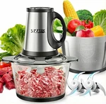 Spztjk Electric Food Processor Meat Grinder 3-SPEED Level 300W Vegetable Chopper. Fixed Price $35.00.