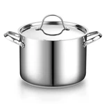 8QUART Stainless Steel Stock Pot With Lid Pasta Soup Stews Induction Gas Oven. Fixed Price $141.99.