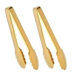 Iaxsee 2 Pack Gold Serving Tongs Utensils Salad Buffet Ton.... Fixed Price $23.99.