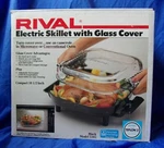 Rival Electric 10.5" Skillet W/ Glass Cover Black #5102 Teflon. Fixed Price $55.98.