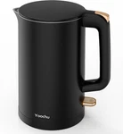Electric Kettle, Double Wall 1.7L Stainless Steel Cool Touch, Water Boiler & Hea. Fixed Price $54.99.