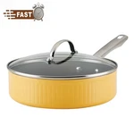 3 Quart Nonstick Saute Pan With Tempered Glass Lid,oven Safe To 500 F, Yellow. Fixed Price $42.89.