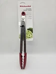 Kitchenaid Silicone Tipped Tongs Empire Red Stainless Steel Brand New Package. Fixed Price $16.49.