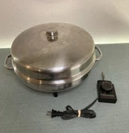 Farberware 12" Electric Stainless Skillet Made Usa Model 344A Tested Works!. Fixed Price $29.99.