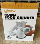Weston Manual Food Grinder For Ground Meats Fruits & Vegetables New Open Box. Fixed Price $25.00.