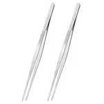 Dijedev 2PCS Inch Kitchen Tweezers Tongs, Cooking 12" Point Tip, Silver. Fixed Price $8.34.