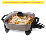 Presto 12 Inch Electric Skillet Ceramic Nonstick Pan W/ Glass Lid. Fixed Price $36.83.