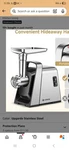 Aobosi MG5-100 Electric Meat Grinder 500W Stainless Steel With Blades. Fixed Price $49.99.