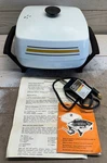 Vtg 11" West Bend Electric Skillet 1255W Fry Pan W/ Temp Control Recipes Manual. Fixed Price $39.99.