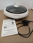 Cook's Essentials Deep Dish Electric Grill Pan FR5. Fixed Price $29.99.