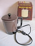 World Electric Cup Hot Pot Brown Enameled Aluminum Model WNEP-4C. Fixed Price $18.19.
