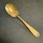 Antique Imperial Silver Plate Fluted Shell Sugar Spoon Unknown Pattern. Fixed Price $8.00.