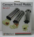 Villaware Canape Bread Mold Set Star- Heart -flower Of 3 New Open Box. Fixed Price $19.99.