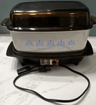 Vintage West Bend Electric Skillet Slow Cooker Removable Pot Cool Touch Handles. Fixed Price $24.99.