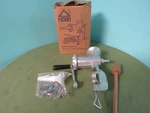 Vintage Hoan Universal Manual Meat Grinder Box W/ Discs & Accessories. Fixed Price $11.00.