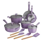 Tramontina Cookware Set 14-PIECE Ceramic Nonstick Dishwasher Oven Safe Purple. Fixed Price $142.40.