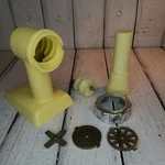 Vintage Oster Regency Kitchen Center Meat Grinder Head Set Harvest Gold. Fixed Price $22.95.