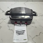 Cuisinart Red Knobs Grill Griddler Panini Press Electric Indoor GR-4N (tk). Fixed Price $59.95.