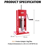 Hakka Sausage Stuffer Manual Meat Filler Food Processor Stainless Steel. Fixed Price $139.99.
