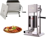 Hakka 30LBS Tilt Tank Meat Mixer With 7LBS Stainless Steel Sausage Stuffer. Fixed Price $329.99.
