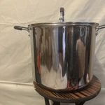 T-fal 12QT Stock Pot Stainless Steel Cookware Induction With Lid 10.5" W, 9". Fixed Price $39.72.