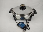 Kitchen Craft By West Bend Liquid Core Stainless Electric Skillet Pan 900W Usa. Fixed Price $59.99.