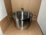 Chantal Stainless Steel Induction 8QT Stock Pot With Glass Lid SL33-240. Fixed Price $149.99.