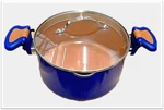 Gotham Steel 5.5QT Pasta Pot Royal Blue K44903 Pan With Built Strainer Lid. Fixed Price $14.99.