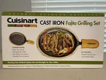 Cuisinart CFS-219 Pre-seasoned Cast Iron Grilled Fajita Set. Fixed Price $25.00.