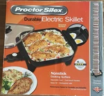 Proctor Silex Durable Electric Skillet Nonstick Surface Adjustable Heat. Fixed Price $26.00.