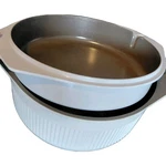 Nordic Ware Gray 4 Quart Stew Pot With 1/2 All Purpose Bake Dish Lid. Fixed Price $20.50.