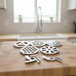 Stainless Steel Meat Grinder Plates Set - 5 Grinding & 2 Blades Included. Fixed Price $34.78.