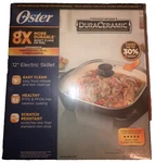 Oster 12X16 Titanium Infused Duraceramic Electric Skillet Black New. Fixed Price $34.50.