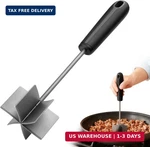 304 Stainless Steel Meat Chopper & Masher, Coinicxcel 10 Inch Heat Resistant Gro. Fixed Price $28.67.