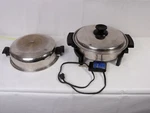 West Bend Liquid Core Stainless 10.5 Electric Skillet Domed Lid 27884 #1 Control. Fixed Price $99.00.