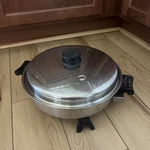 Saladmaster 11" Electric Skillet Fry Pan 7817 Oil Filled Vapo Lid Immersible Usa. Fixed Price $97.00.
