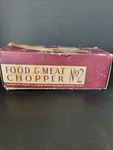 Universal Food And Meat Chopper No. 2 Complete Original Box Vintage Antique. Fixed Price $48.50.