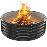Ysejomp 48 Inch Round Galvanized Fire Ft DIAMETER+1.5 Tall, Black+gray. Fixed Price $111.99.