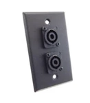 Procraft SPL-2SPK-BK 1 Gang Black Steel Wall Plate Loaded W/ 2) NL4 Style. Fixed Price $10.45.