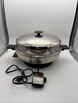 Vintage Westbend Electric Skillet Heat Sensor Round Dome Pedestal Bakelite 73010. Fixed Price $39.95.