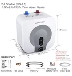 2.5 Gal Under Sink Water Heater 1500W 120V Mini Rv Kitchen W/ Hoses. Fixed Price $59.99.