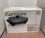 Kenmore 12X12" Non-stick Electric Skillet With Glass Lid Black/gray. Fixed Price $49.99.