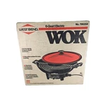 Vintage West Bend 6 Quart Electric Wok Model 79525X Red 1984 New Box Sealed. Fixed Price $98.95.