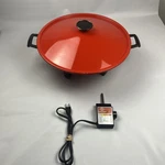 Vintage West Bend Red Sensa-temp Wok Domed Lid 79506X With Cord. Fixed Price $44.87.