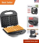 Maxi-matic Electric Nonstick Belgian Waffle Iron Snack Maker Machine, Breakfa.... Fixed Price $27.85.