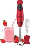 Bella Immersion Hand Blender, Portable Mixer With Whisk Attachment - Red. Fixed Price $34.01.