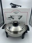 New Healthy Gourmet West Bend Electric Skillet Stainless Steel Oil Liquid Core. Fixed Price $129.99.