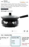 Nuwave Mosaic Induction Wok 14IN Carbon Steel Non-stick Precise Temp Black. Fixed Price $105.00.
